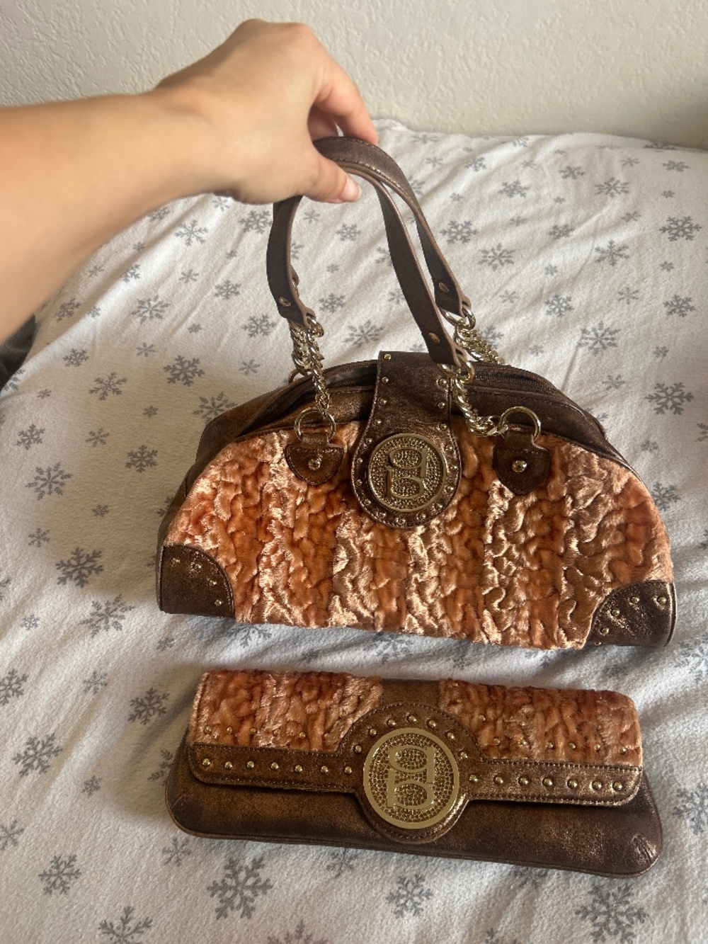 Bebe- Handbag and matching clutch